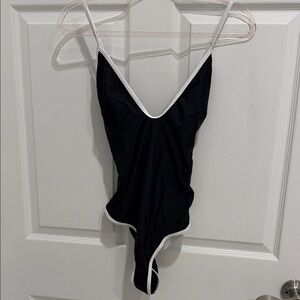 Cupshe Black and White One Piece Swimsuit
